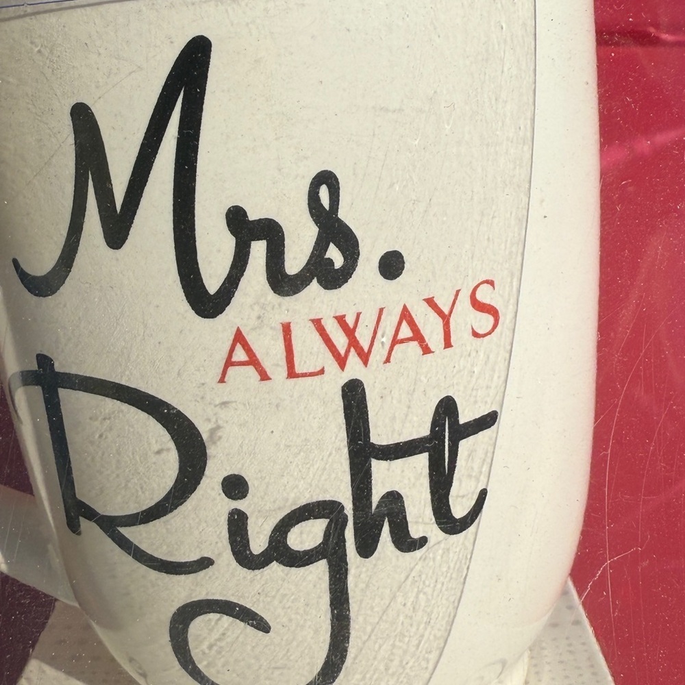 Mrs. Always Right and Mr. Right Mug Set - Black and White - Picture 6 of 10